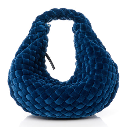 Bottega Veneta Velvet Intreccio Padded Mini Jodie Blue 1 of 12