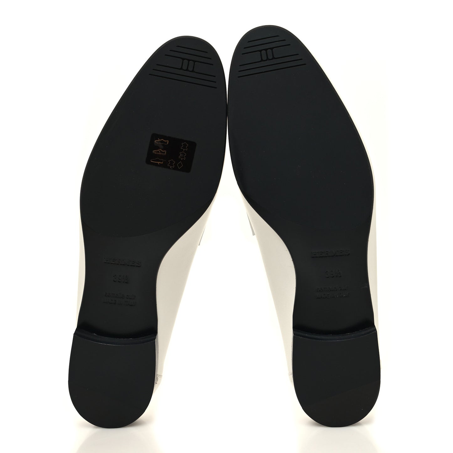 Calfskin Womens Paris Loafers 39.5 White