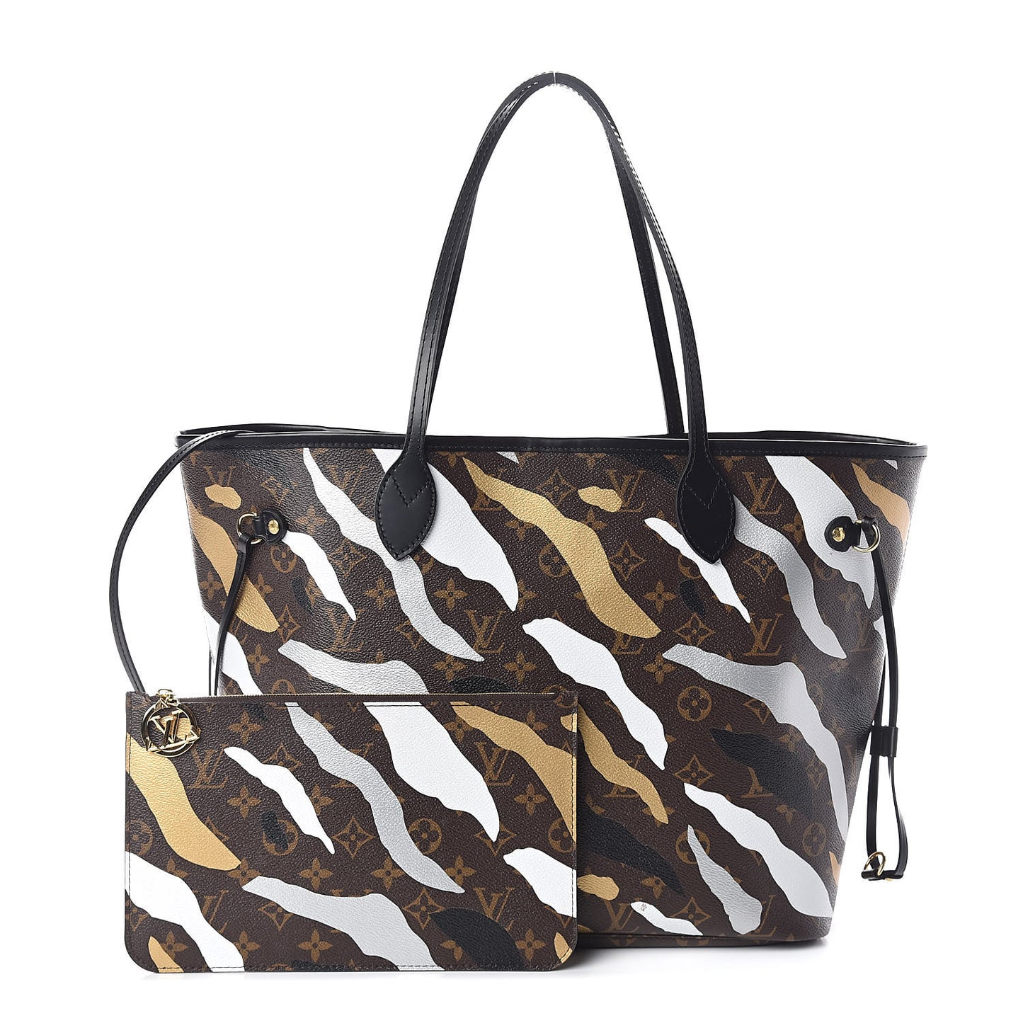 X LOL Monogram Neverfull MM Gold Silver