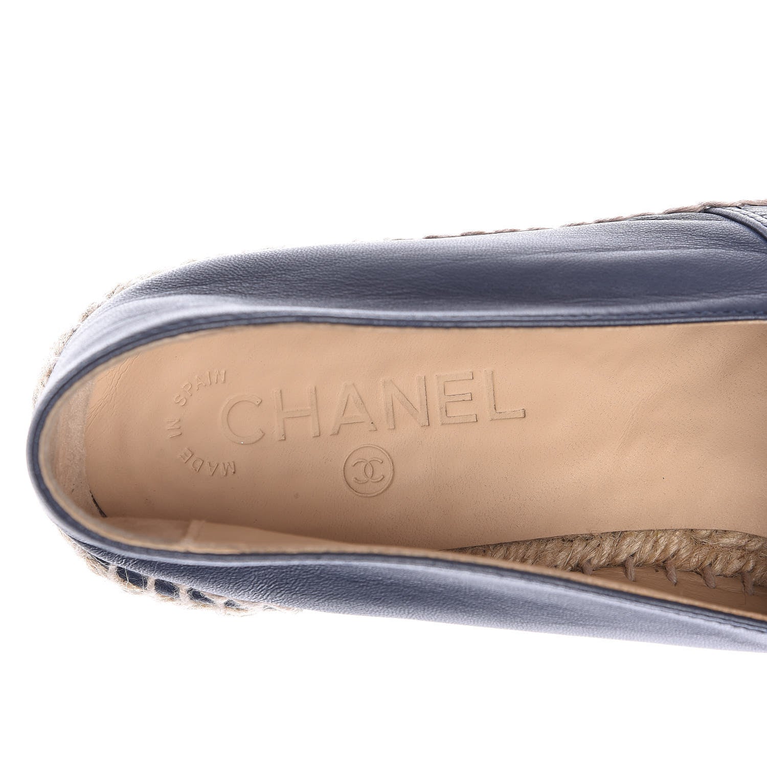 Chanel Lambskin CC Espadrilles 41 Navy 9 of 9