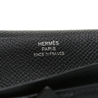 Hermes Epsom Bearn Gusset Wallet Black 6 of 7