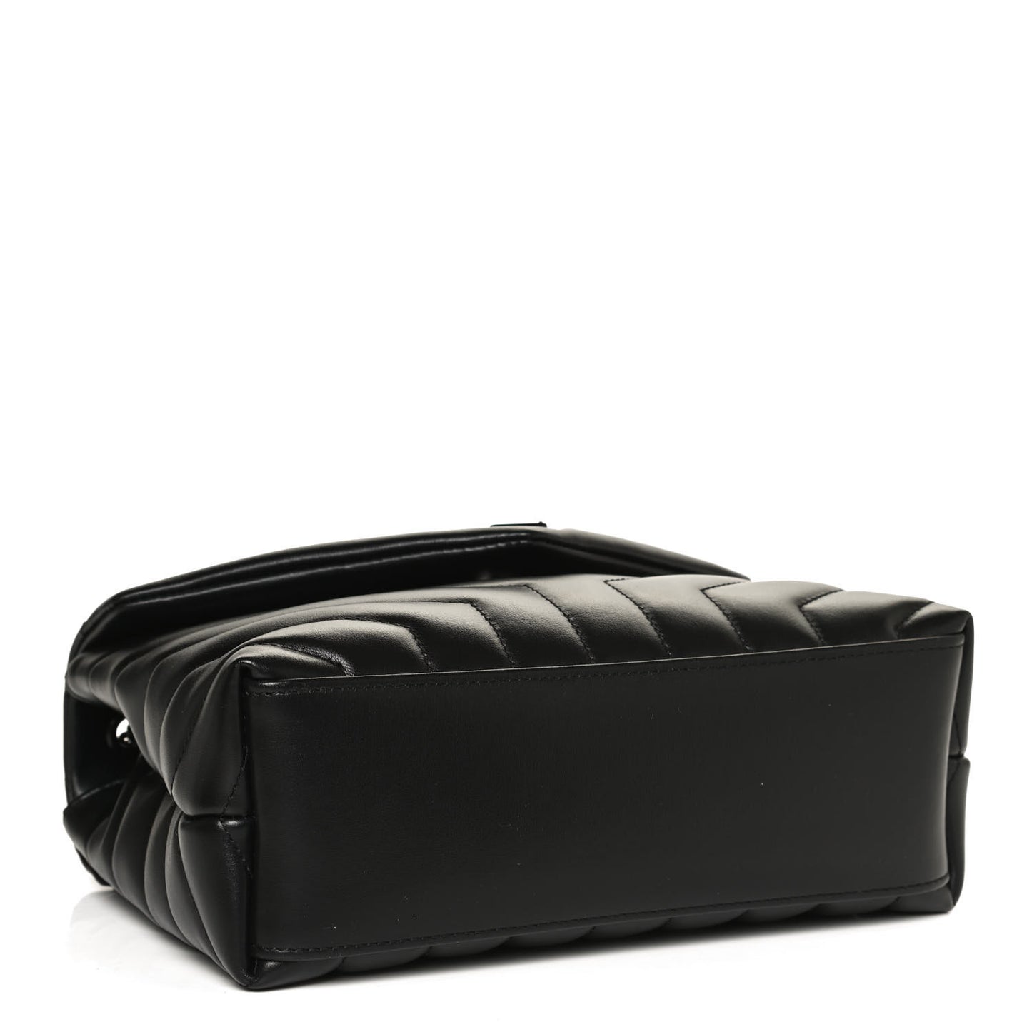Calfskin Y Quilted Monogram Small Loulou Chain Satchel Black