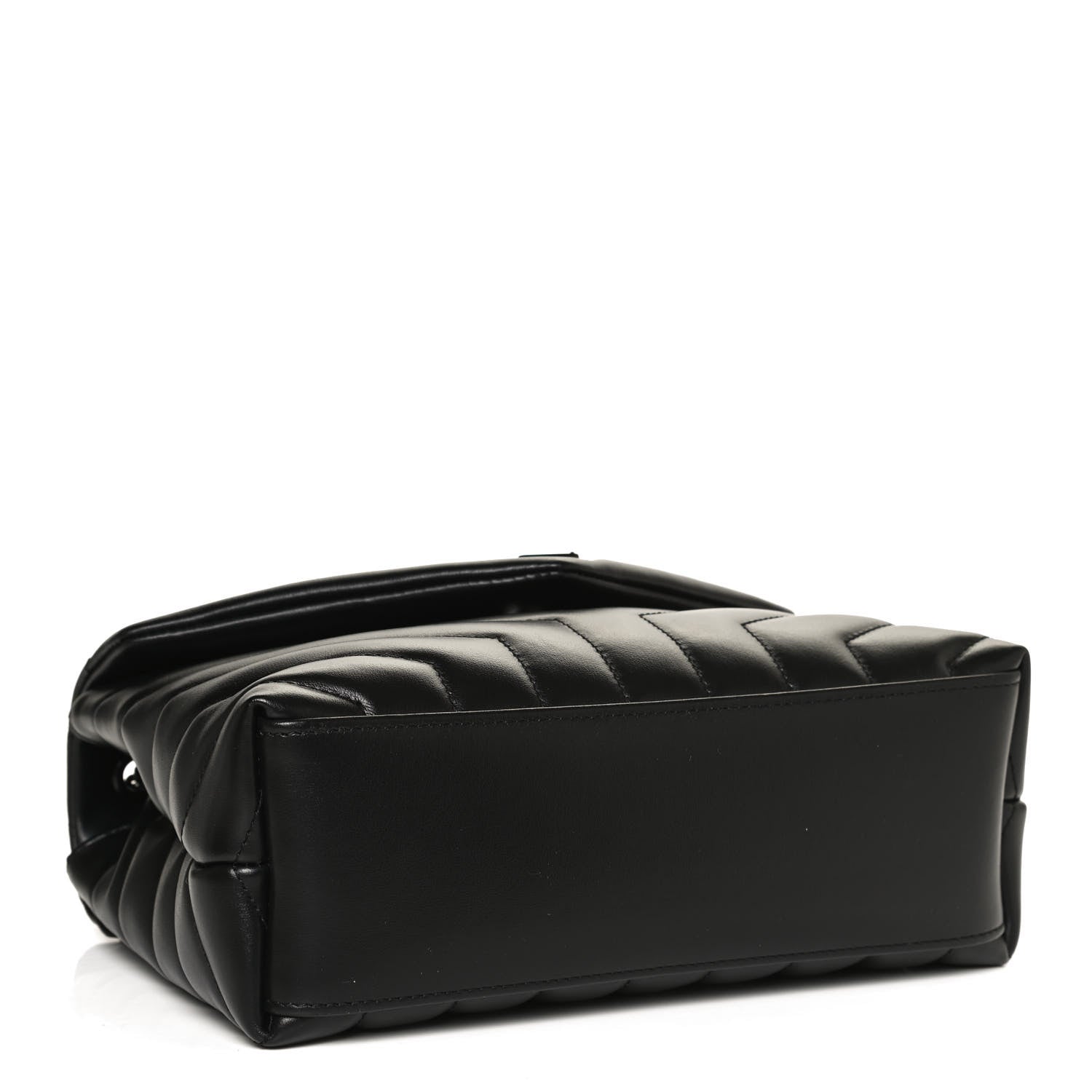 Saint Laurent Calfskin Y Quilted Monogram Small Loulou Chain Satchel Black 4 of 11