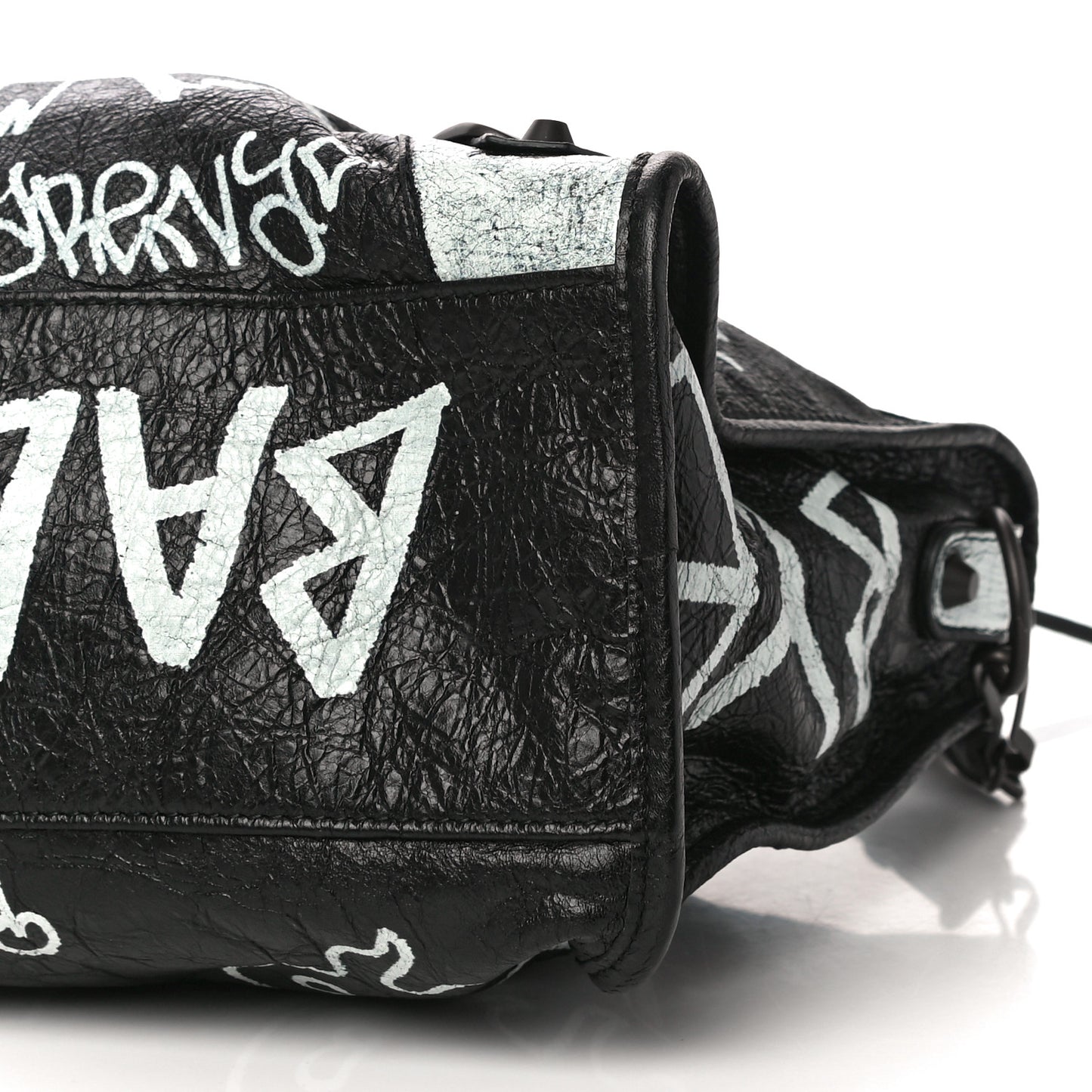 Agneau Arena Graffiti All Over Classic Hardware City Black White