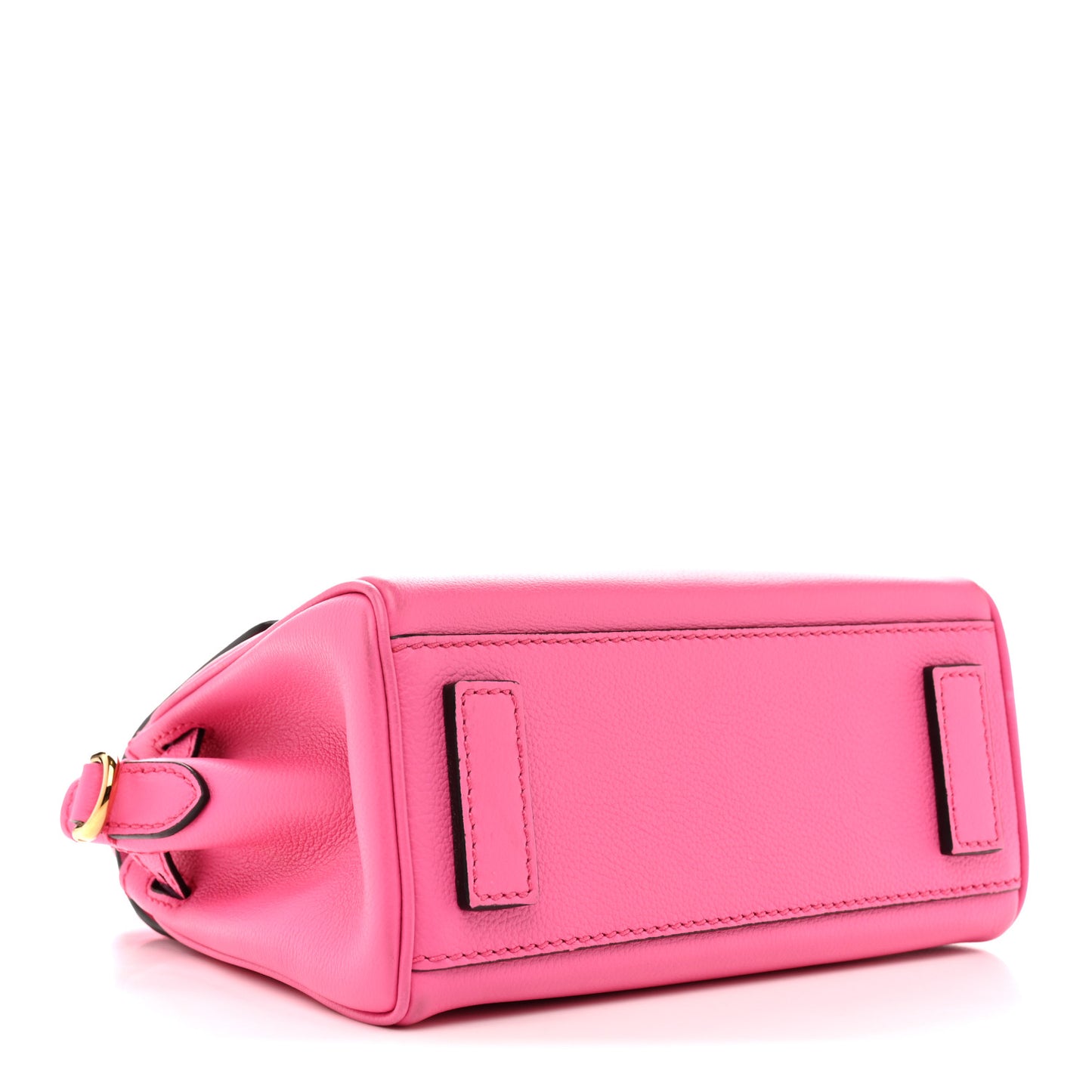 Grained Calfskin Small La Medusa Top Handle Bag Fuchsia