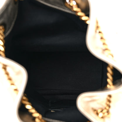 Saint Laurent Lambskin Matelasse Monogram Joe Backpack Pale Gold 5 of 9