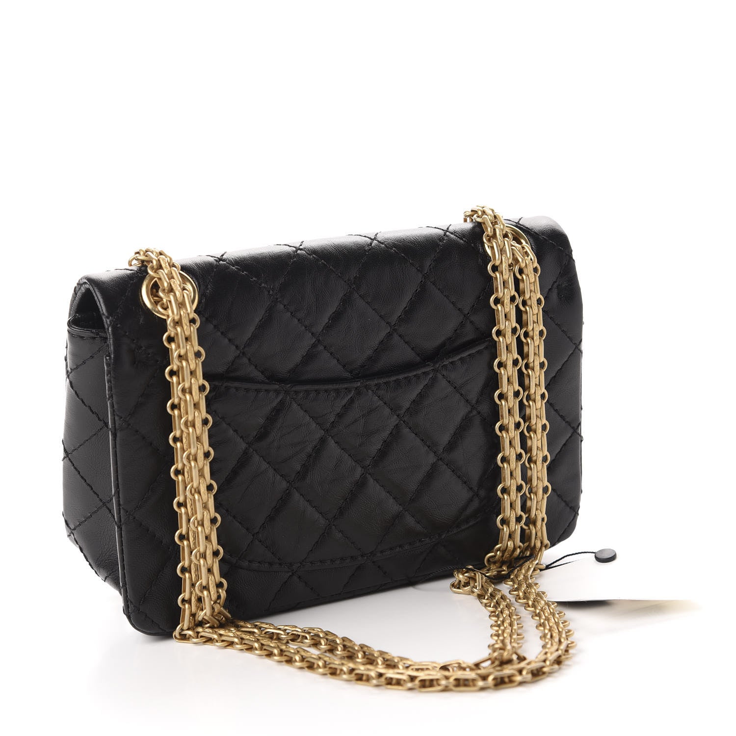Chanel Aged Calfskin Quilted 2.55 Reissue Mini Flap Black 3 of 11
