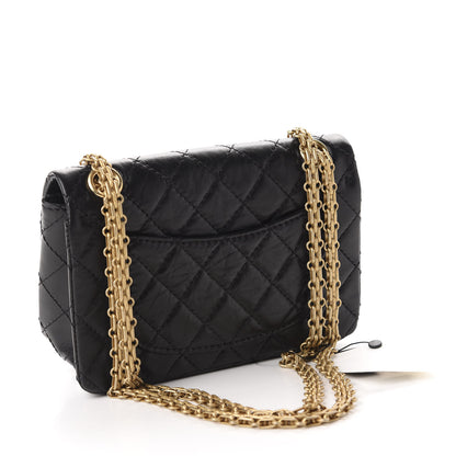 Chanel Aged Calfskin Quilted 2.55 Reissue Mini Flap Black 3 of 11