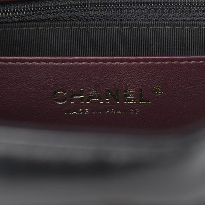 Chanel Shiny Lambskin Chevron Quilted Miroir Black 6 of 11