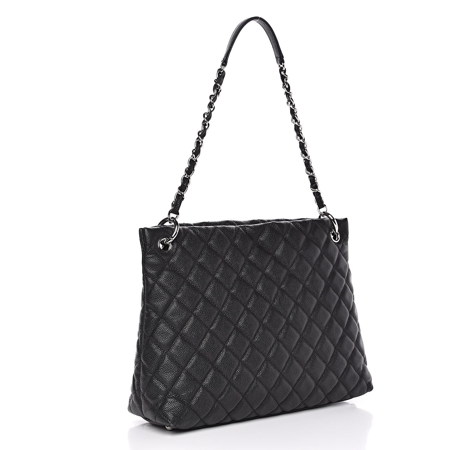 Chanel Caviar Quilted Large CC Shopping Tote Black 3 of 11