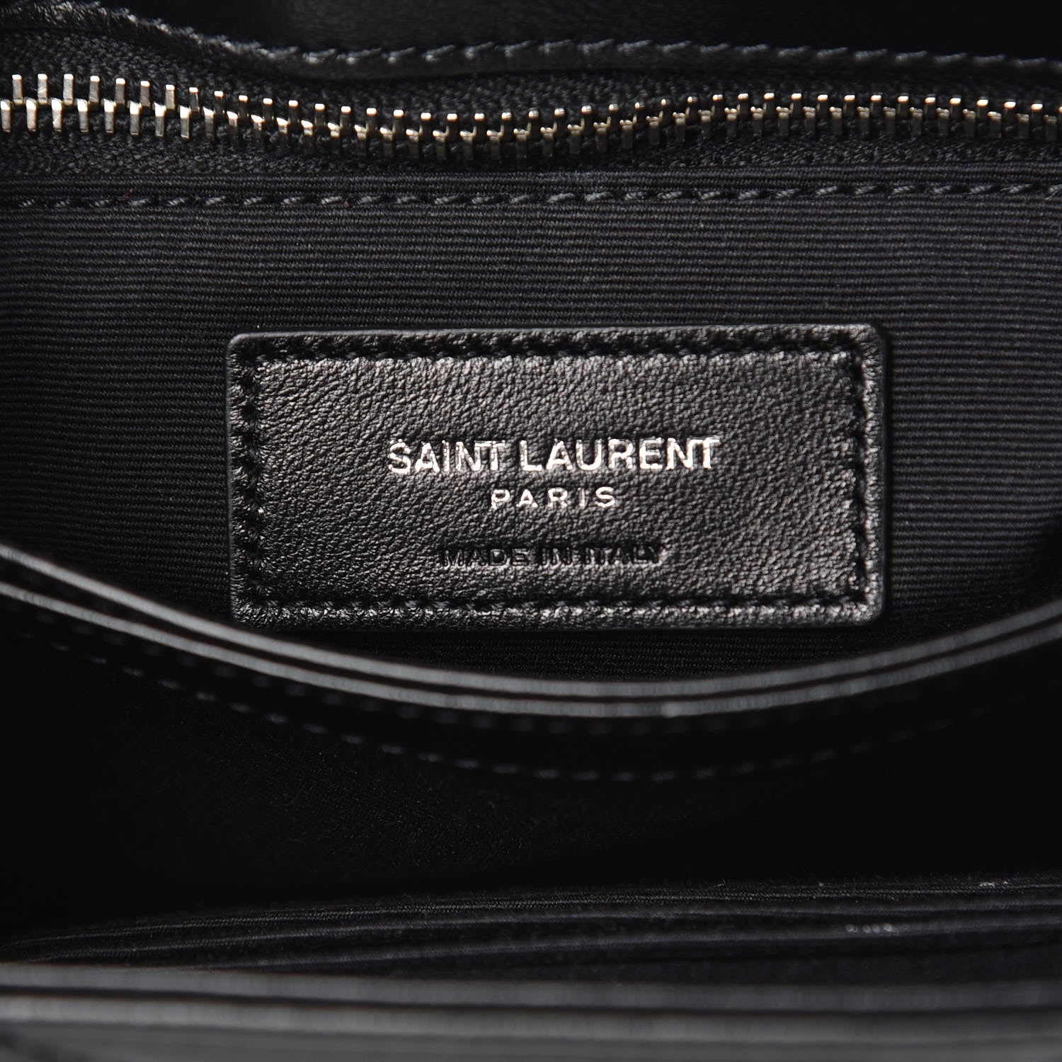 Saint Laurent Calfskin Y Quilted Monogram Toy Loulou Crossbody Bag Black 8 of 11