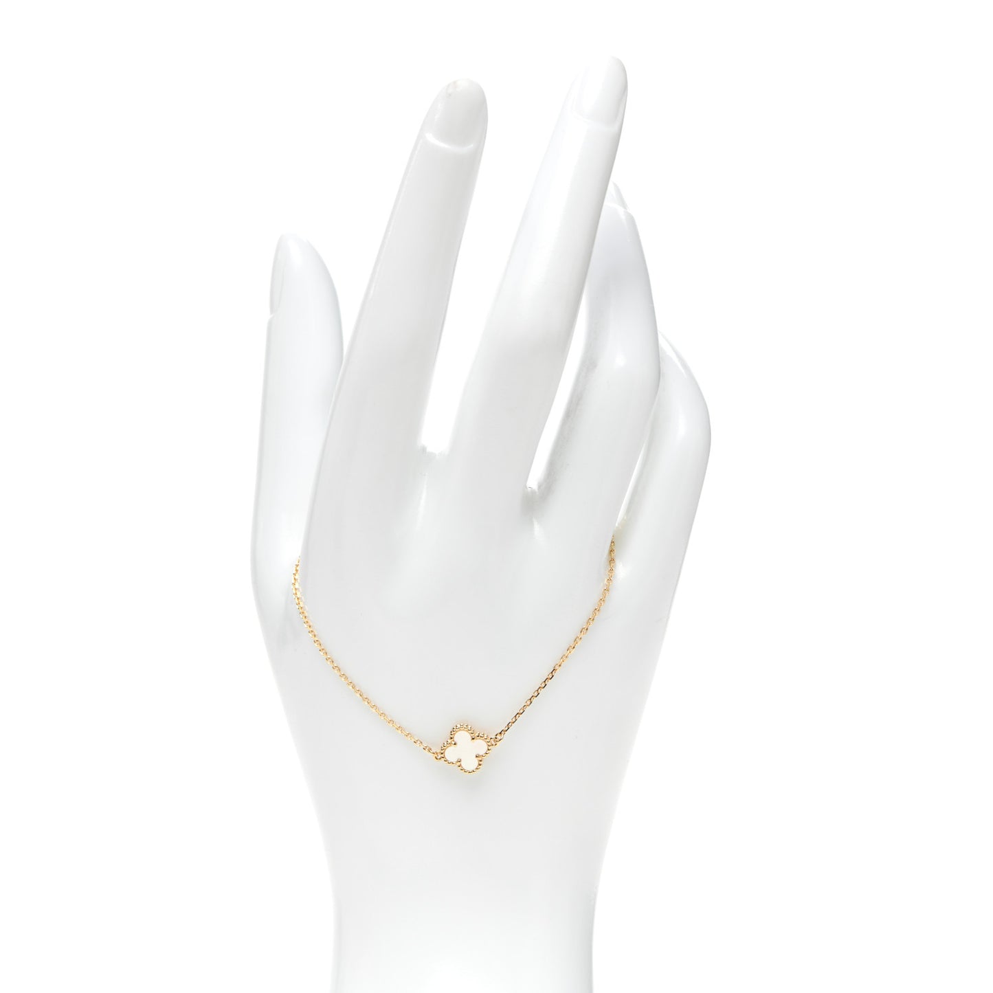 18K Yellow Gold Mother of Pearl Sweet Alhambra Bracelet