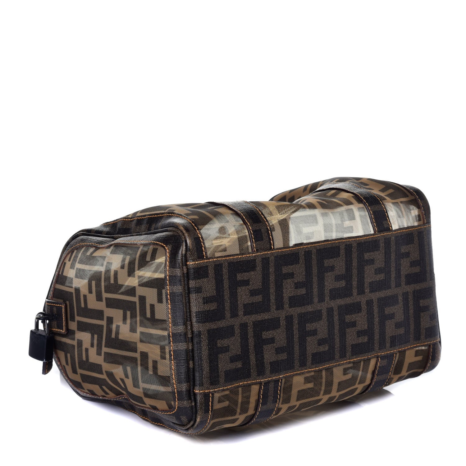 Fendi Zucca Spalmati Mesh Mixed Media Forever Boston Tobacco 4 of 10