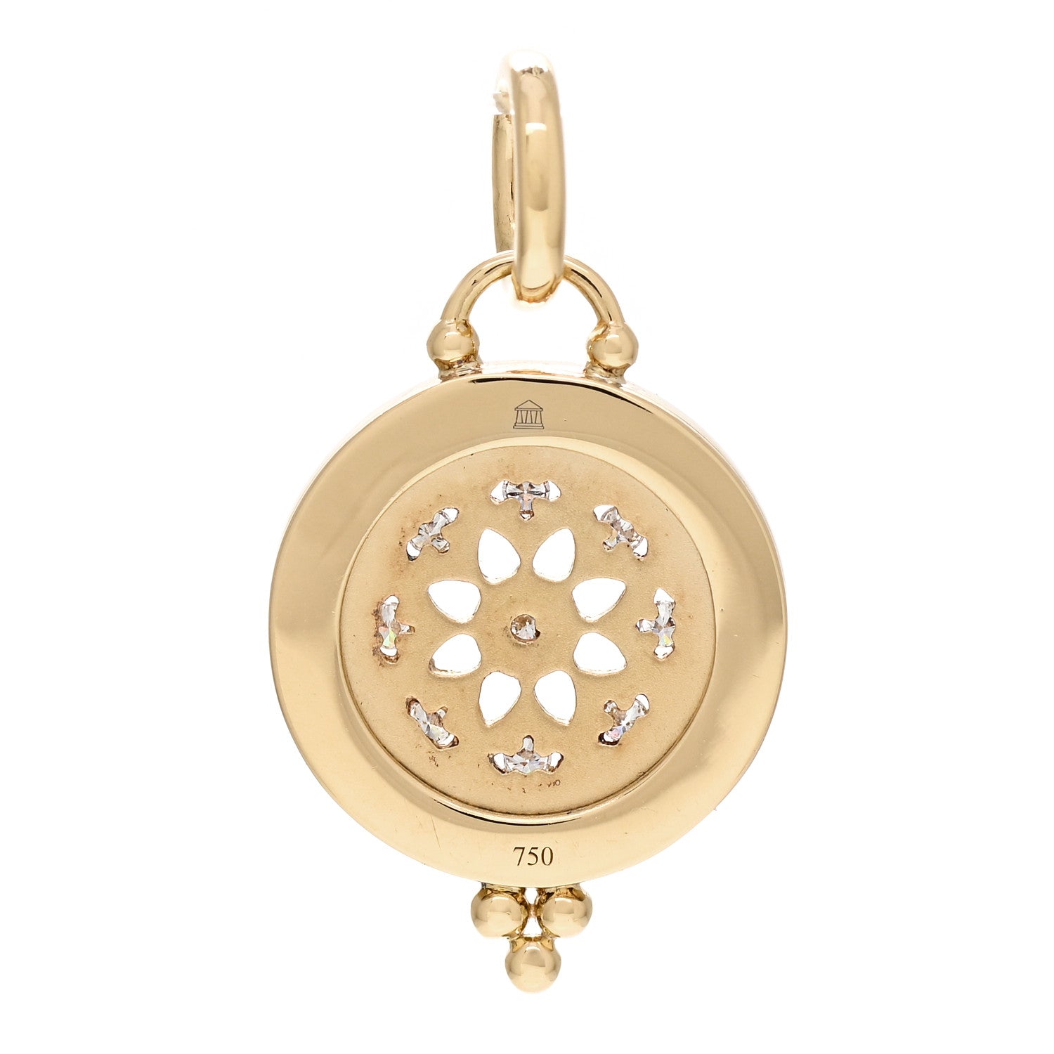 Temple St. Clair 18K Yellow Gold Diamond Mandala Cutout Pendant 3 of 5