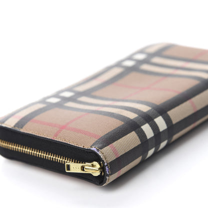 Burberry Vintage Check Elmore Zip Around Wallet Black 6 of 10