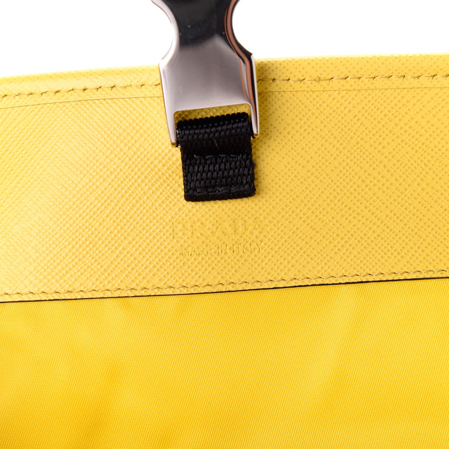 Re-Nylon Saffiano Smartphone Case Crossbody Giallo