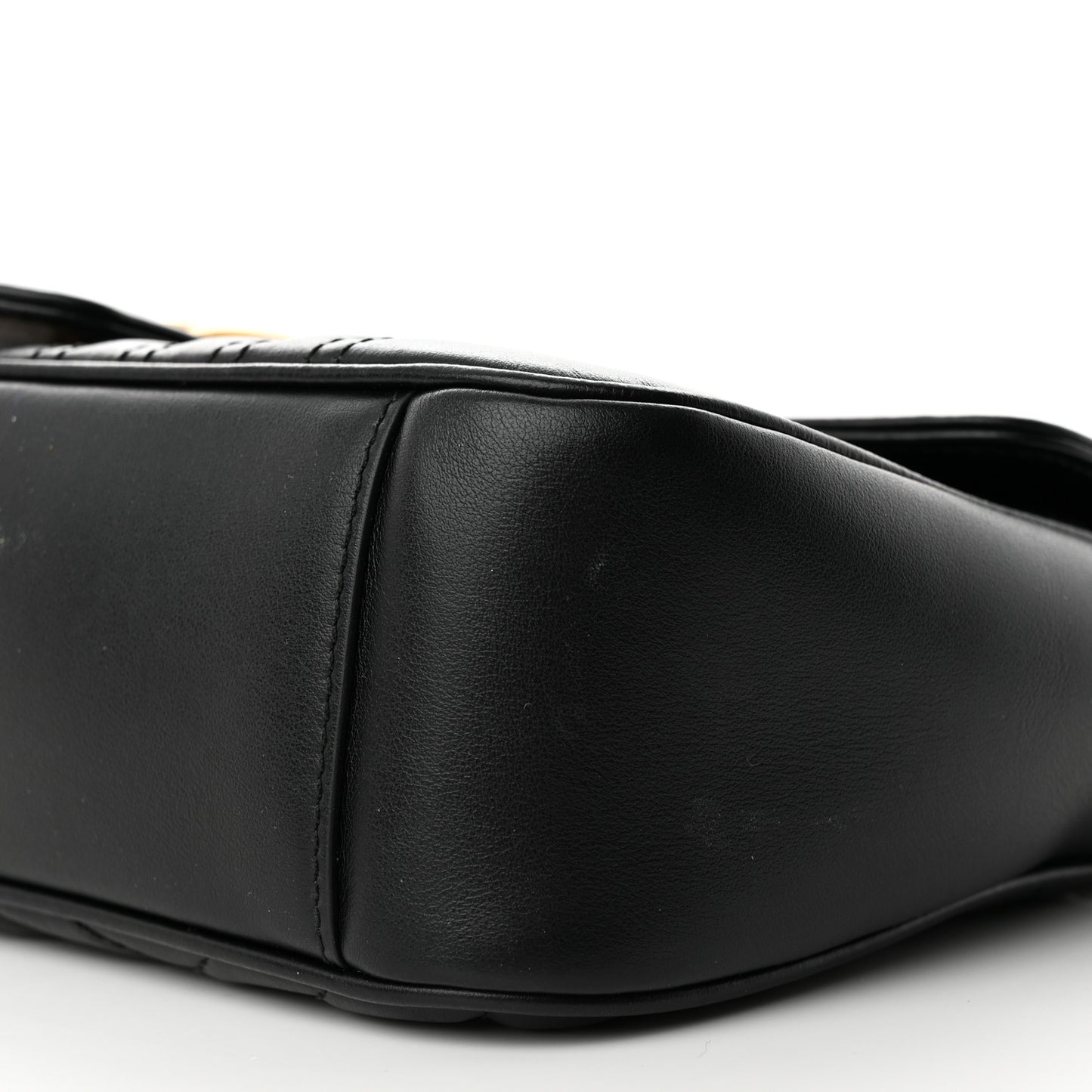 Calfskin Matelasse Small GG Marmont Shoulder Bag Black