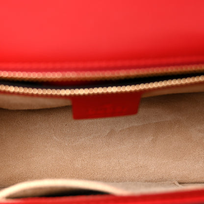 Gucci Calfskin Small Sylvie Shoulder Bag Hibiscus Red 5 of 10