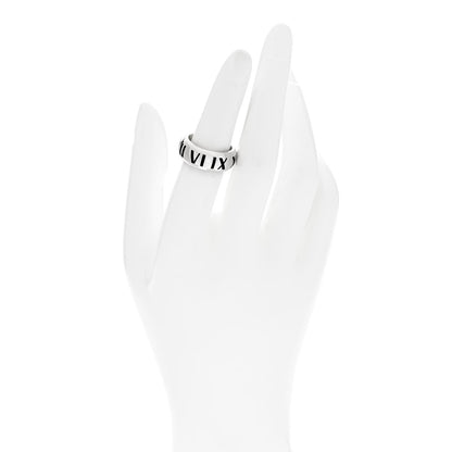 Tiffany Sterling Silver Resin Atlas Band Ring 52 6 Black 2 of 4