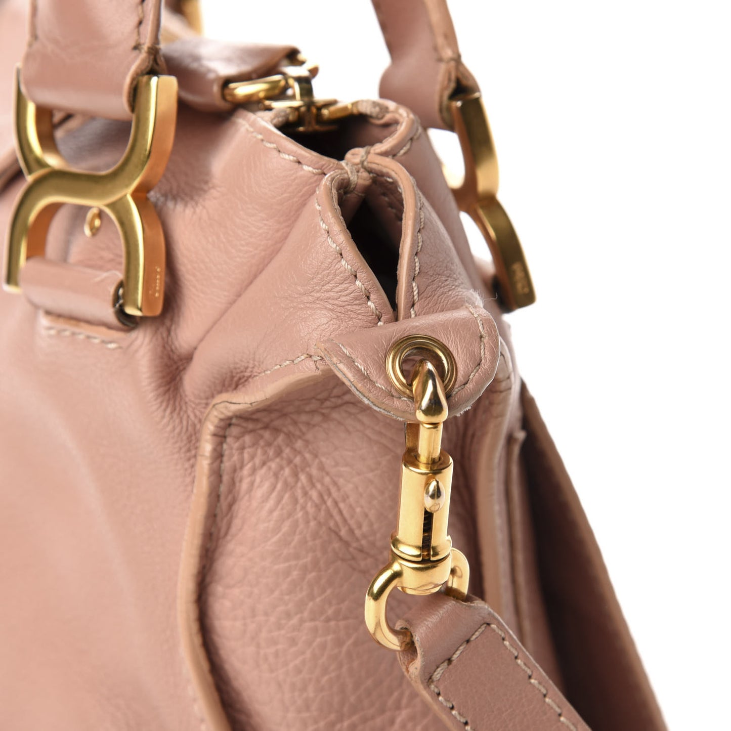 Calfskin Medium Marcie Satchel Pale Pink