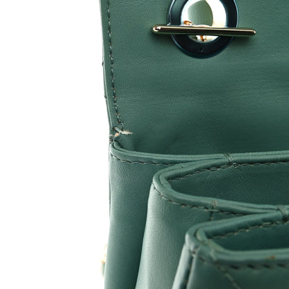 Chanel Lambskin Quilted Small Trendy CC Flap Dual Handle Bag Green 9 of 12