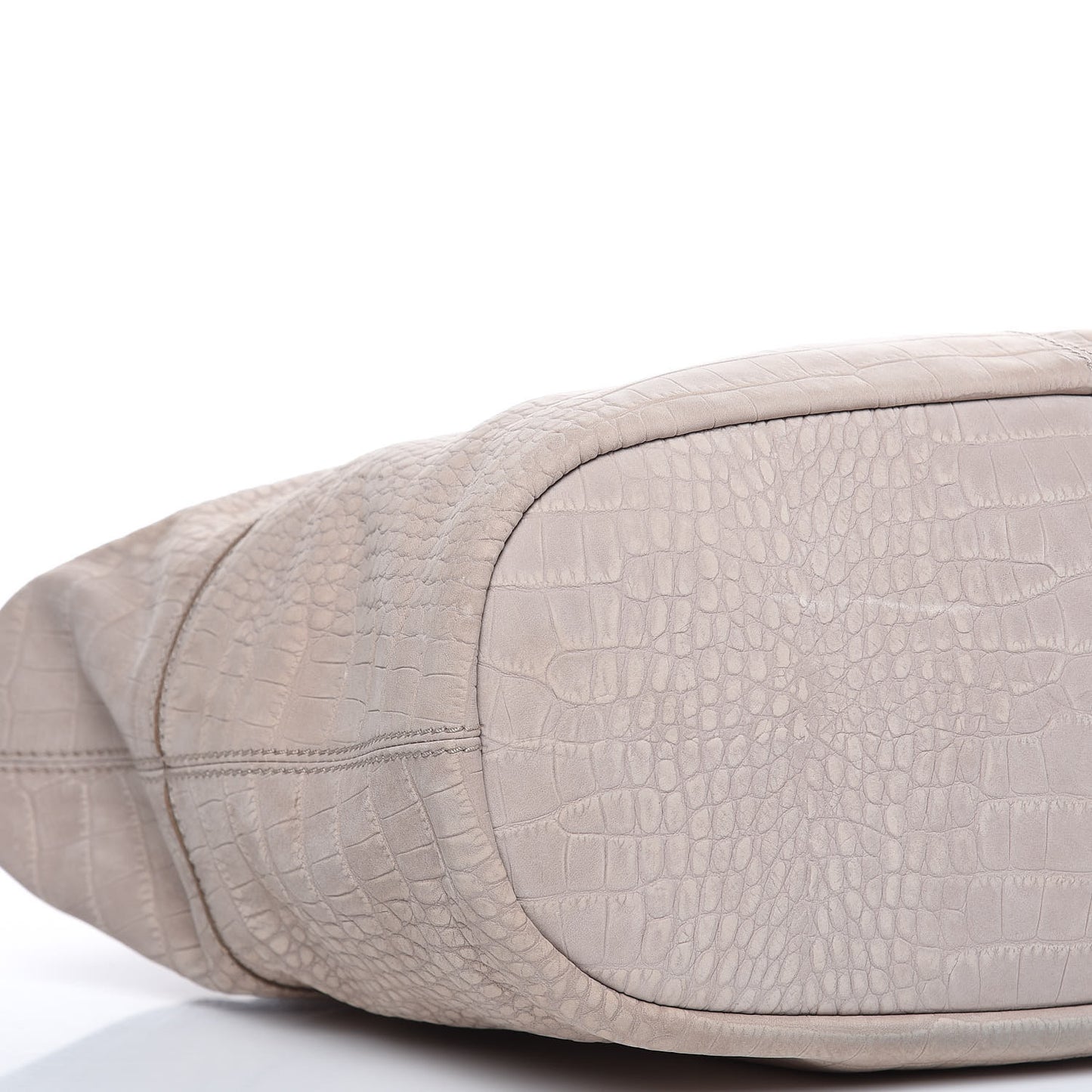 Nubuck Crocodile Embossed Medium Nightingale Taupe