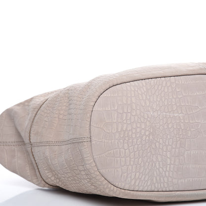 Givenchy Nubuck Crocodile Embossed Medium Nightingale Taupe 8 of 11