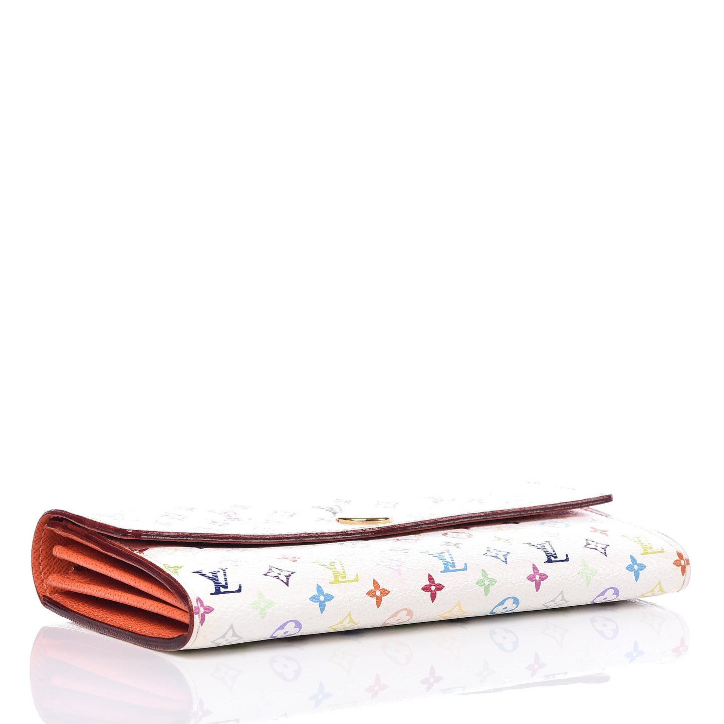 Monogram Multicolor Sarah Wallet White Orange