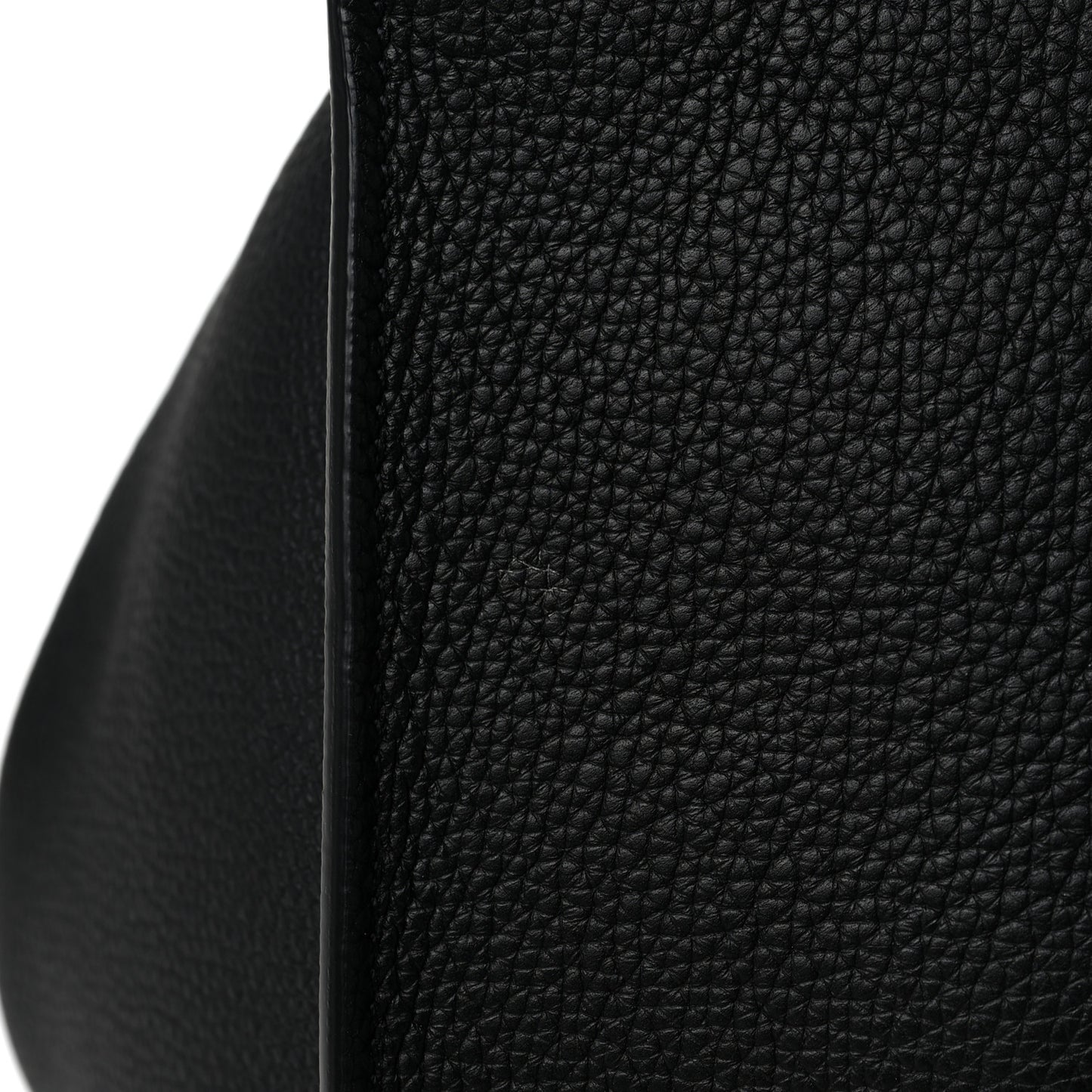 Supple Grained Calfskin Small Long Strap Big Bag Black