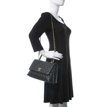 Chanel Caviar Quilted Small Coco Handle Flap Black 2 of 10
