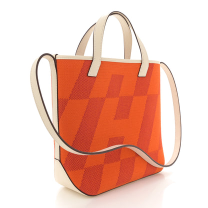 Hermes Swift H Canvas Cabas H En Biais 27 Feu Framboise Nata 3 of 11