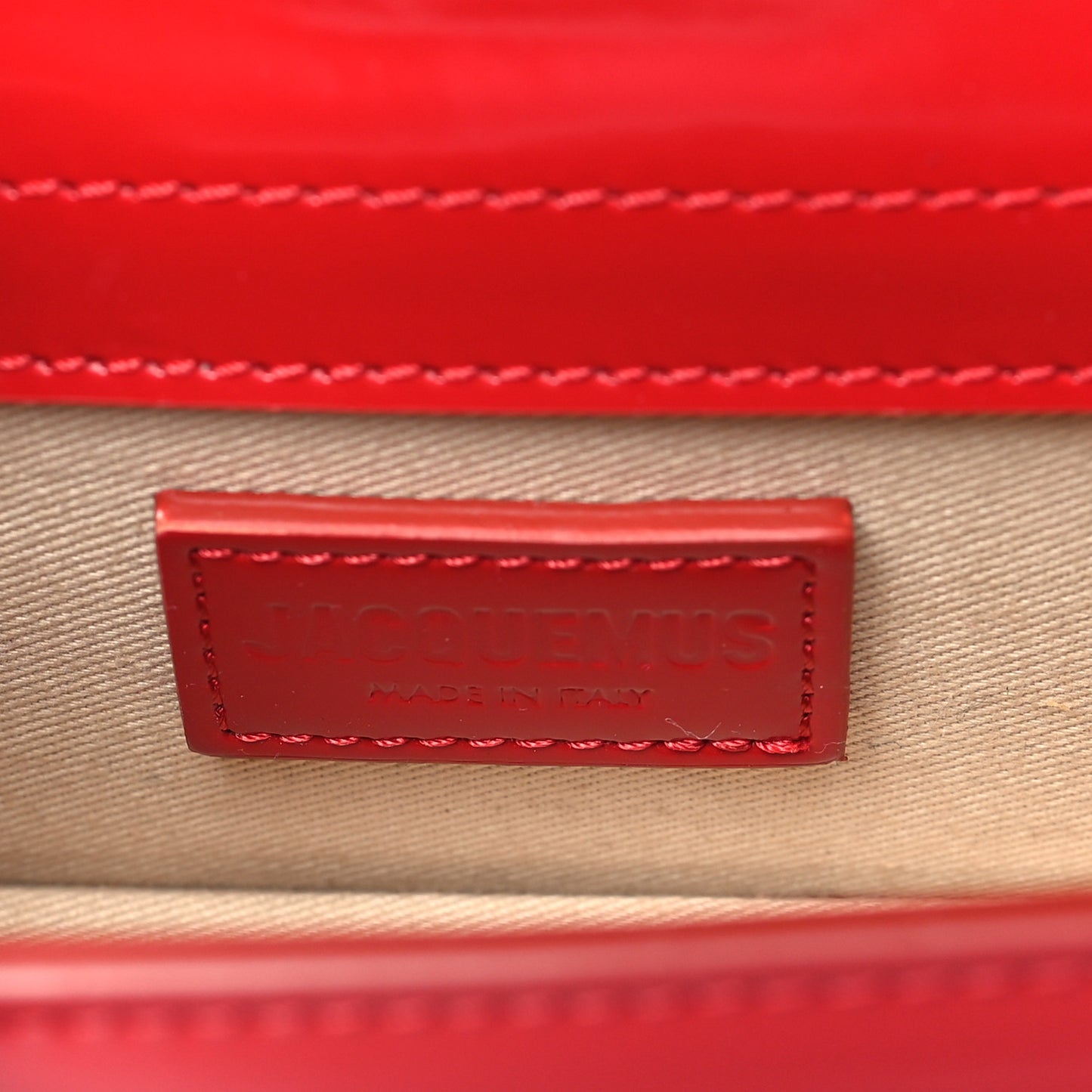 Glazed Calfskin Le Bambino Red
