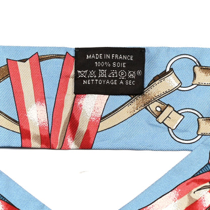 Hermes Silk Jumping Twilly Bleu Glacier Corail 4 of 4