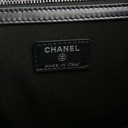 Chanel Aged Calfskin Quilted Large Tassel Cosmetic Case Black 6 of 8