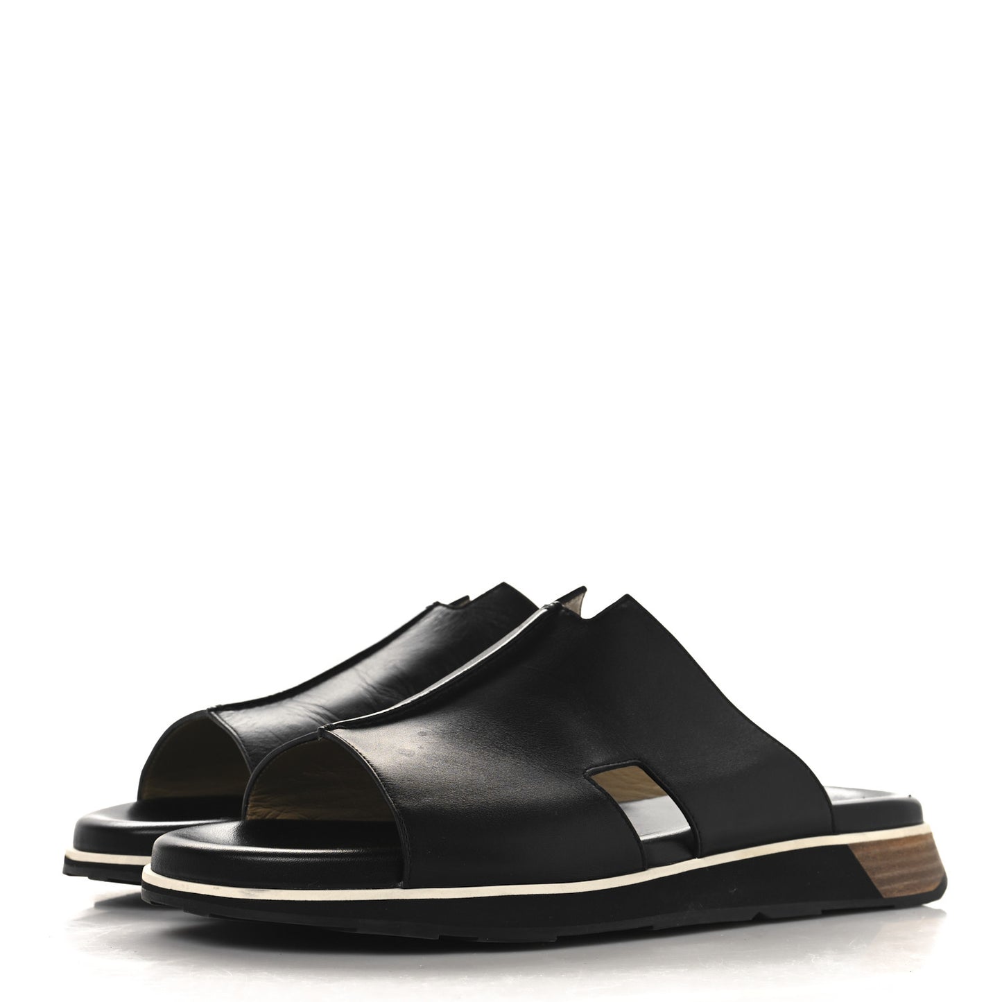 Nappa Mens Pharaon Sandals 43.5 Black