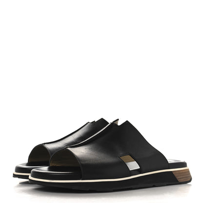 Hermes Nappa Mens Pharaon Sandals 43.5 Black 4 of 9