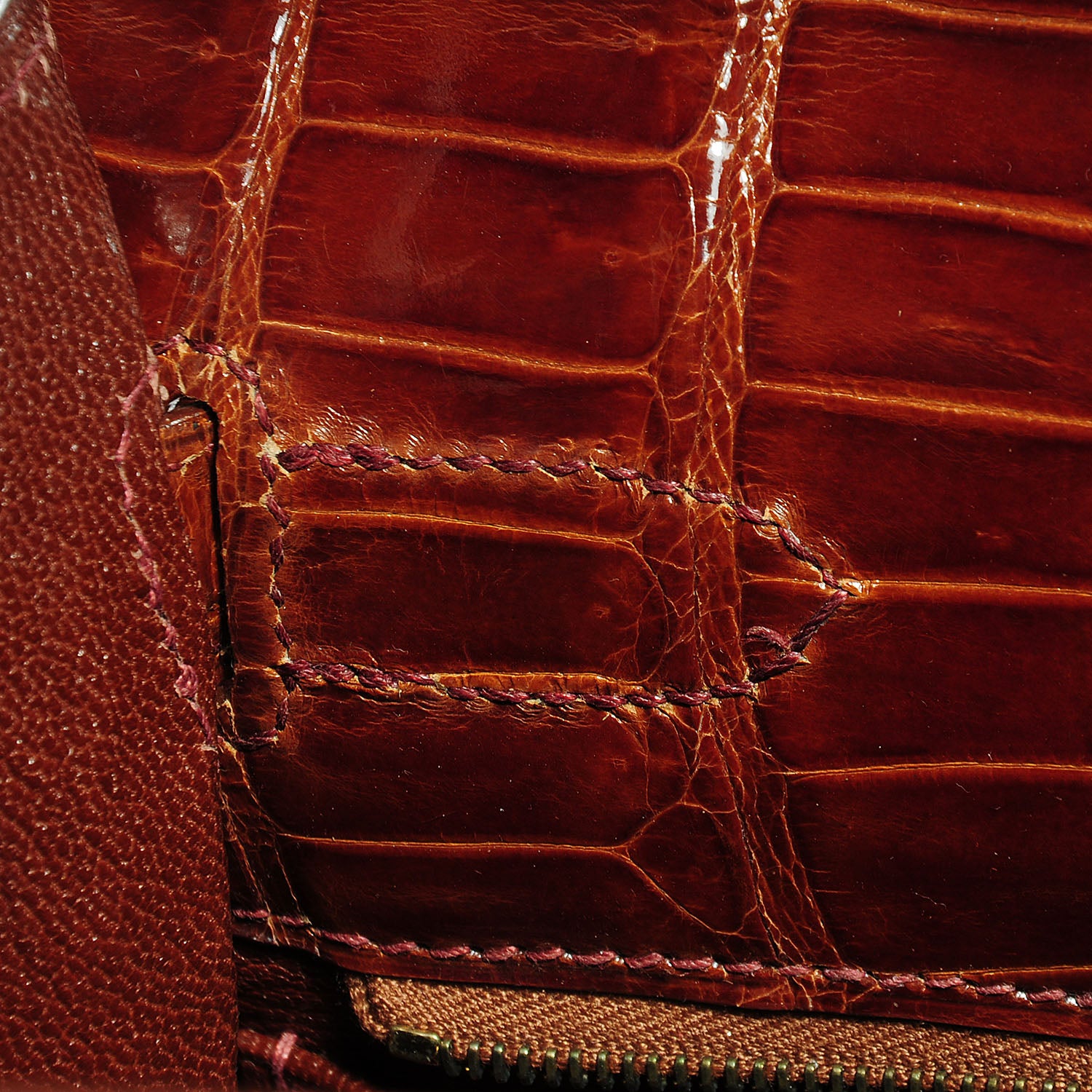 Hermes Shiny Porosus Crocodile Kelly Sellier 32 Miel 17 of 30