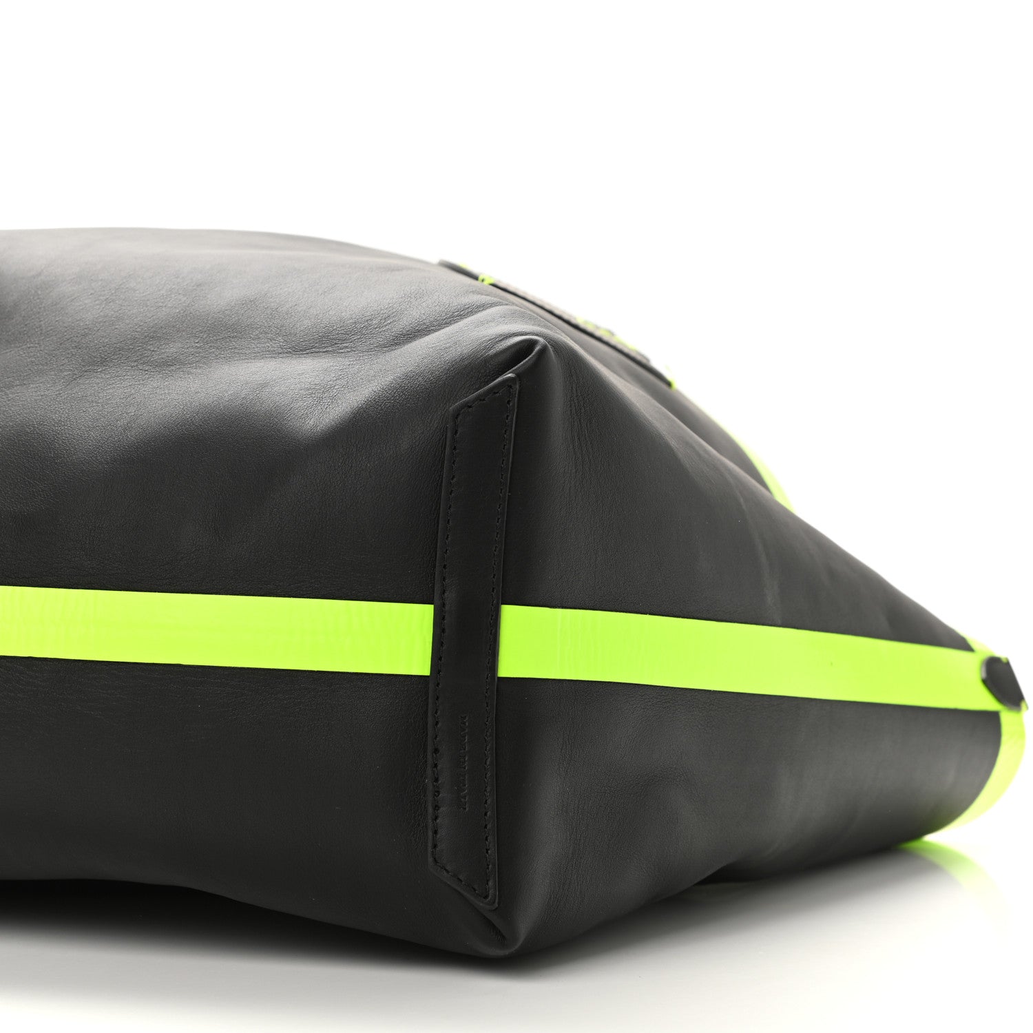 Burberry Canvas Mega Check The Giant Reversible Tote Black Neon Yellow 17 of 17