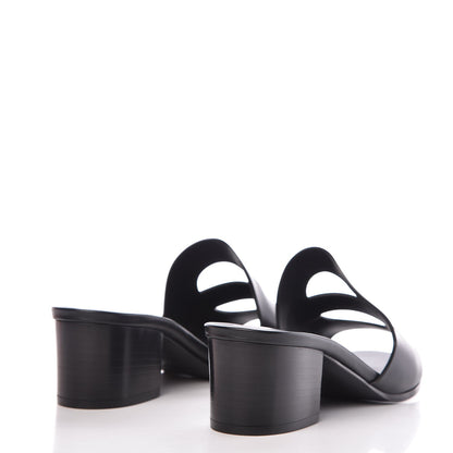 Hermes Calfskin Mona Sandals 38.5 Black 4 of 8