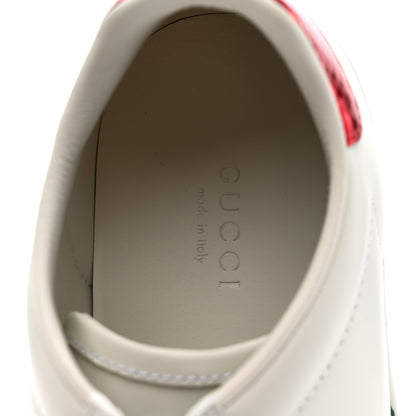Gucci Calfskin Ayers Bee Embroidered Womens Ace Sneakers 36 White Green 8 of 10