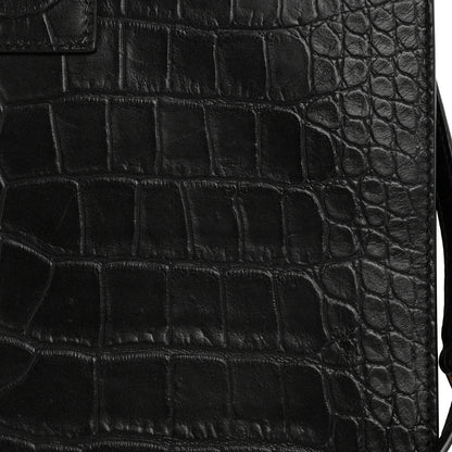 Balenciaga Calfskin Crocodile Embossed Medium Sharp Tote Black 14 of 14
