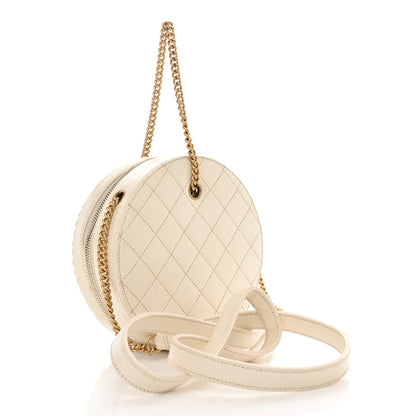 Chanel Crumpled Calfskin Cotton Small En Vogue Round Bag White 3 of 12