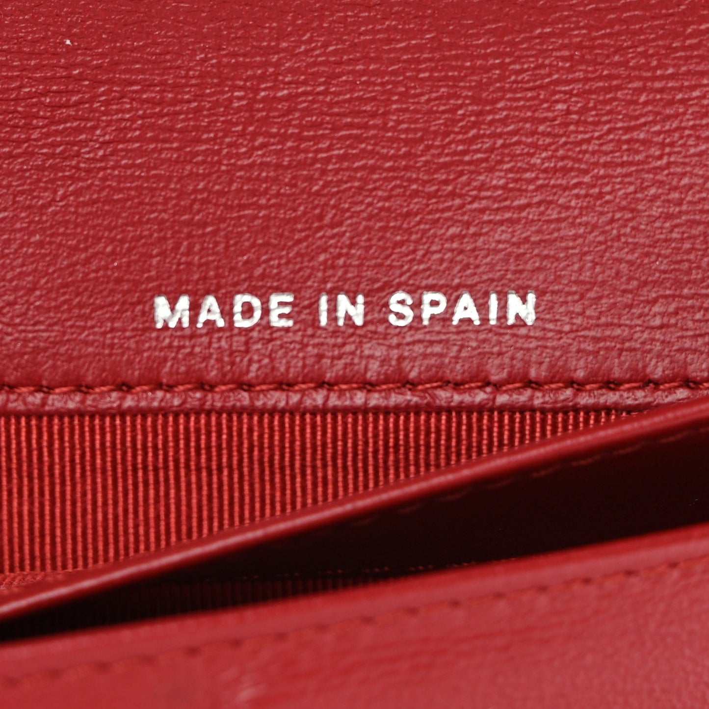 Lambskin Quilted Zipped Pocket Wallet Red