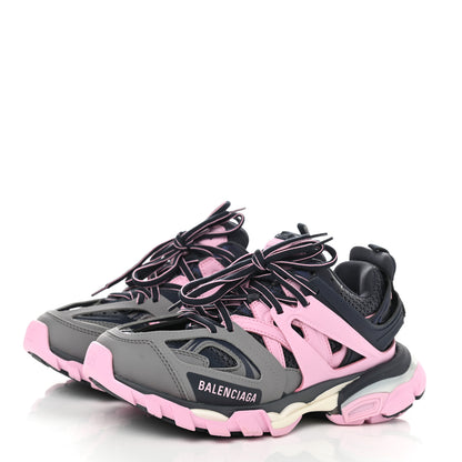 Balenciaga Mesh Nylon Womens Track Sneakers 37 Grey Pink 3 of 9
