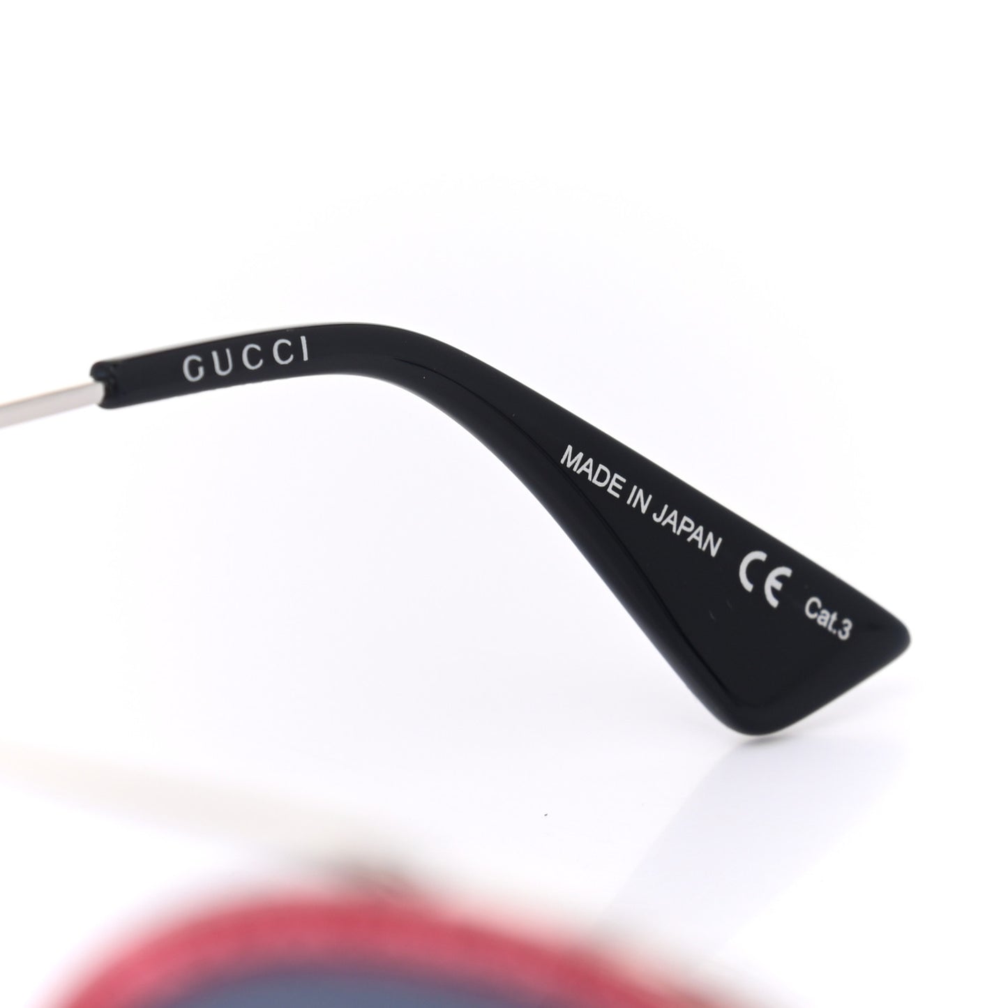 Metal Round Frame Glitter Sunglasses GG0061S Red