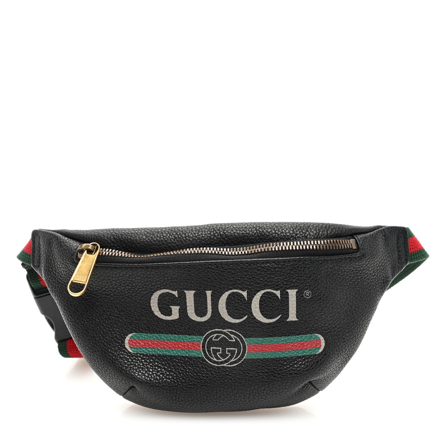 Gucci Grained Calfskin Small Logo Belt Bag Black 1 of 10