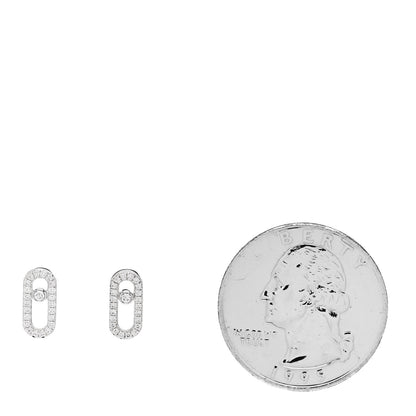 Messika 18K White Gold Diamond Move Uno Earrings 2 of 7