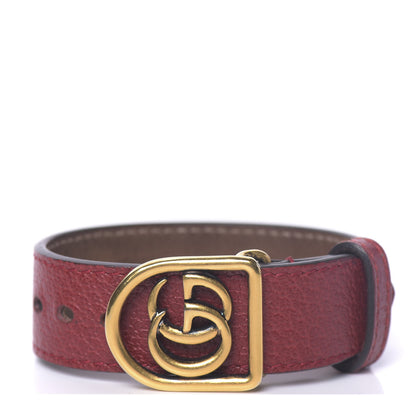 Gucci Calfskin Marmont Double G Bracelet Red 1 of 6