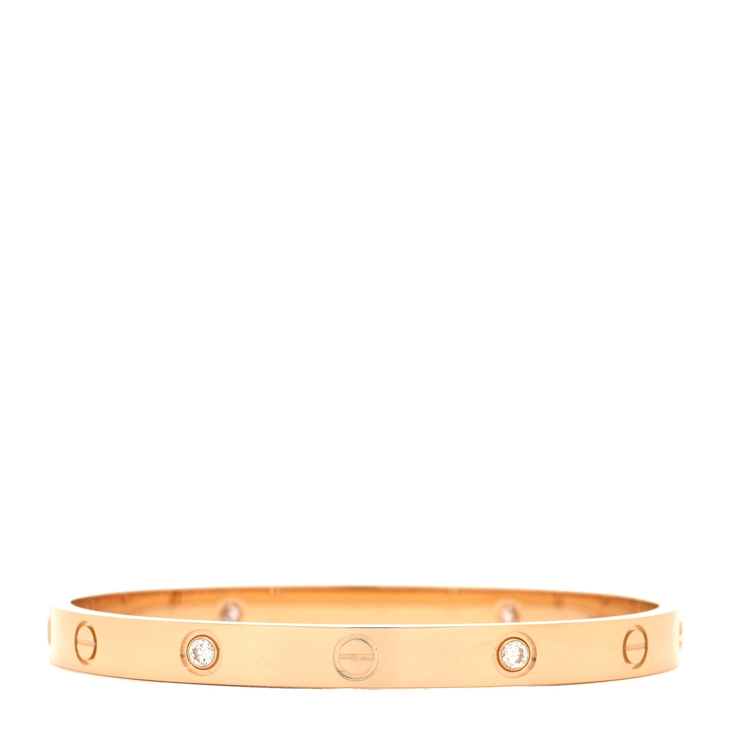18K Yellow Gold 4 Diamond LOVE Bracelet 18