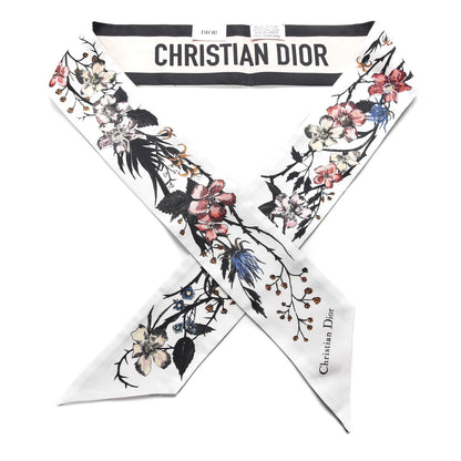 Christian Dior Silk Rosa Mutabilis Mitzah Scarf Beige 1 of 3